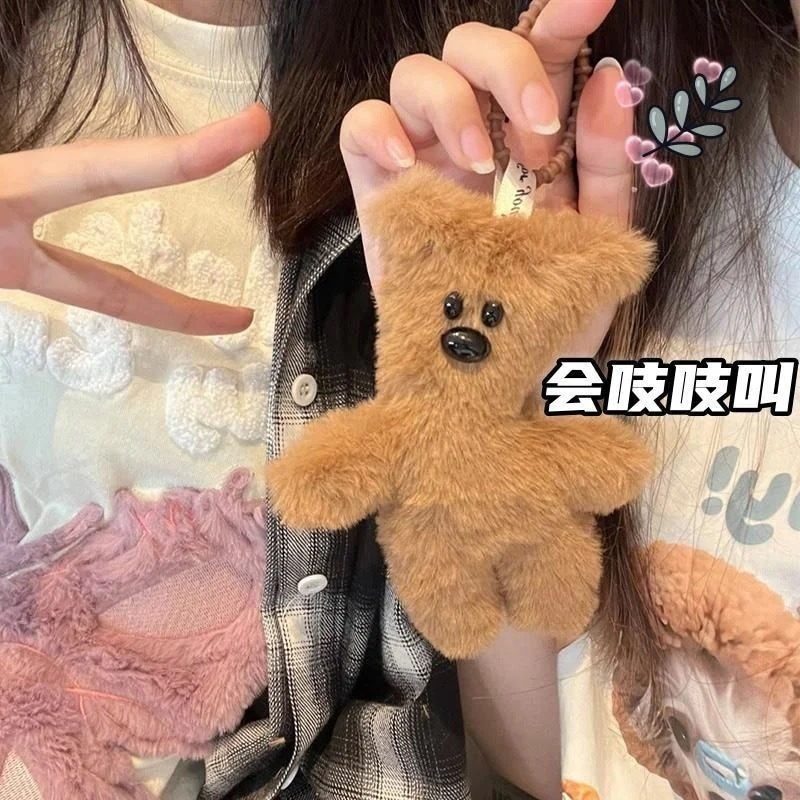 値下げしました きしむテディベア ペンダント 完成品ミスタービーンテディベア