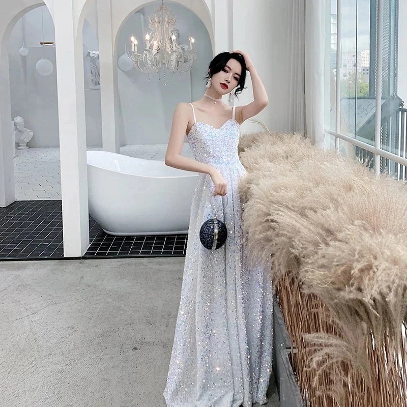 ドレス ワンピース 白 ロング ホルターネック ラメ バースデー パーティー 発表会 結婚式 ドレス お呼ばれパーティー ドレス