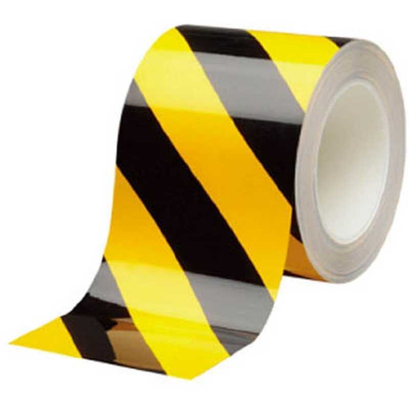 ミドリ安全　ベルデビバハードテープ トラ 100mmX20m　VHT-100-Y/BK