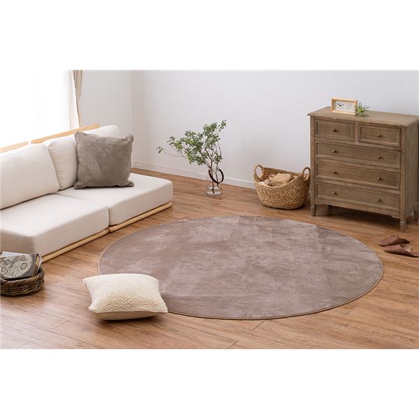 メレンゲタッチラグ ベージュ 直径約185cm