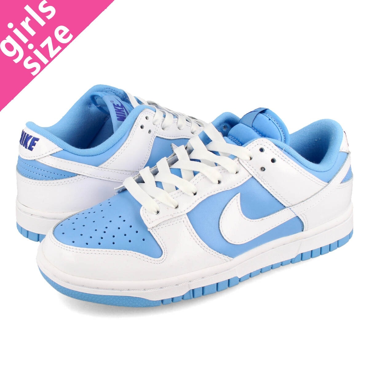 WMNS DUNK LOW ESSENTIAL WHITE/UNIVERSITY BLUE/CONCORD