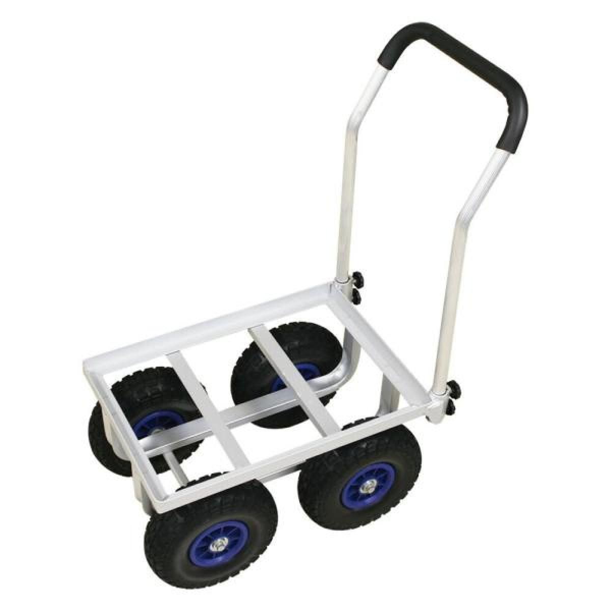 シンセイ アルミハウスカー 10インチ ノーパンクタイヤ TC4525AL-PU 園芸台車 収穫台車