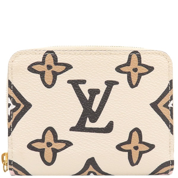 ルイヴィトン LOUIS VUITTON コインケース ジッピー コインパース モノグラムキャンバス クリーム ゴールド金具 ワイルド アット ハート 白 小銭入れ N63076 RFID 【箱】【中