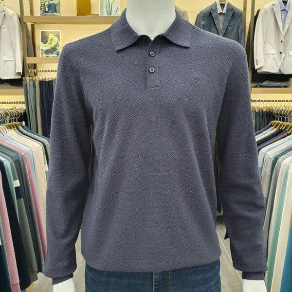 秋冬新作テクスチャーカラーニットTシャツ POKT3351385_SH