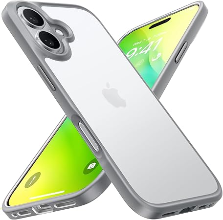 【米軍耐衝撃・2025新春初売り】 TORRAS iPhone 16 用 ケース 耐衝撃 半透明 黄変防止 衝撃吸収 指紋防止 ストラップホール付き レンズ保護 ボタン付属 6.1 インチ アイフォン