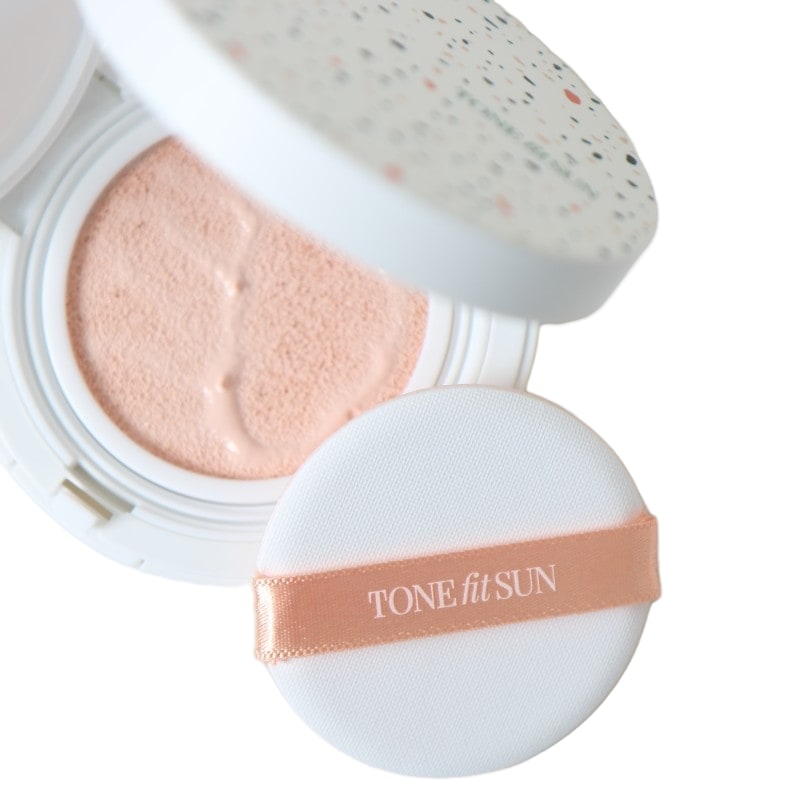 tonefitsunビーガントンアップサンクッション12g（パデフリーピンクベージュ密着トンアップSPF50+ PA++++）