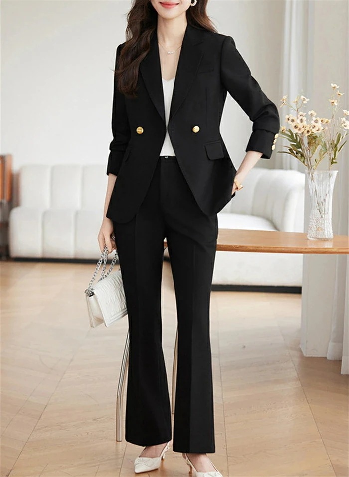 通 フォーマル リクルート ビジネススーツ きれいめ オフィス オケージョン 式典 卒業式 入学式 ロングパンツ テーラードジャケット パンツ ジャケット パンツスーツ セットアップ レディーススーツ