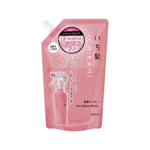 10個セット/いち髪 髪&地肌うるおう寝ぐせ直し 和草シャワー 詰替用 375ml[クラシエホームプロダクツ販売]