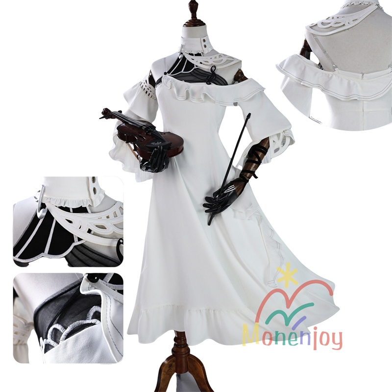 Monenjoy　鳴潮　フローヴァ　白色　洋服　ワンピース　コスプレ衣装　ワンピース　礼服　コスチューム　イベント