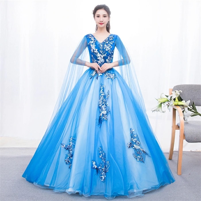 カラードレス 演奏会 カラードレス ロイヤブルー二次会ドレス 演奏会ドレス 結婚式 花嫁ドレス ブライダル 前撮り 披露宴 キラキラ コンサート イブニングドレス カクテルドレス パーティードレス ピ