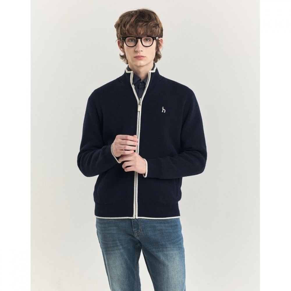 [ヘッジズ] 24FW ネイビーカラーダブルウィーブウール防風ジップアップ HZSW4D320N2 23,379円