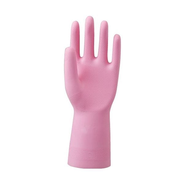 （まとめ）川西工業 天然ゴム手袋 中厚手 L ピンク #2005-L 1双 [x20セット]