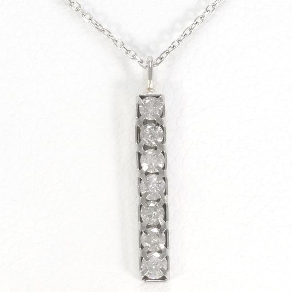 PT900 プラチナ PT850 ネックレス ダイヤ 0.2 約40cm ジュエリー 中古 13,950円