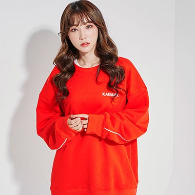 韓国のデザイナーブランド! 3color! 特大 バック ライン スウェットシャツ / 韓国ファッシ 8,064円