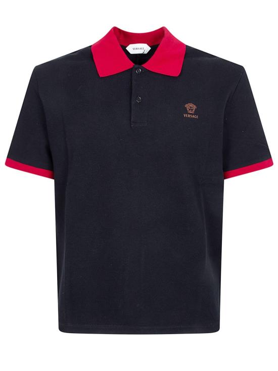 VERSACE Men Polo Shirts 10240311A176812B9A0 Black
