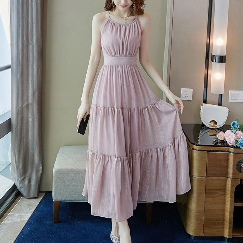 ワンピース チュールワンピース チュール シャーリング シースルー ライトパープル ビジュー 4,932円