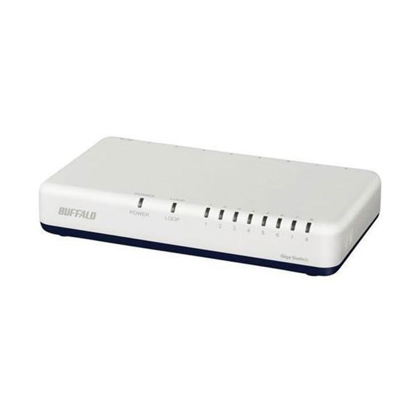 バッファロー Giga対応 スイッチングハブ 8ポート ホワイト LSW6-GT-8EPL/WH