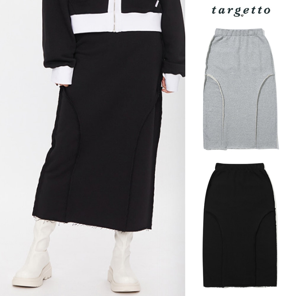 ☆韓国の人気☆【TARGETTO SEOUL】☆CUT OUT LONG SKIR.T☆ ☆関税込☆TARGETTO SEOUL☆CUT OUT LONG SKIRT☆ (TARGETTO