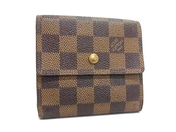 ルイヴィトン 財布 ポルトフォイユ エリーズ ダミエ N61654 三つ折り エベヌ（ブラウン） ミニ財布 コンパクト ウォレット 小銭入れ レディース 小さい 人気【本物保証】