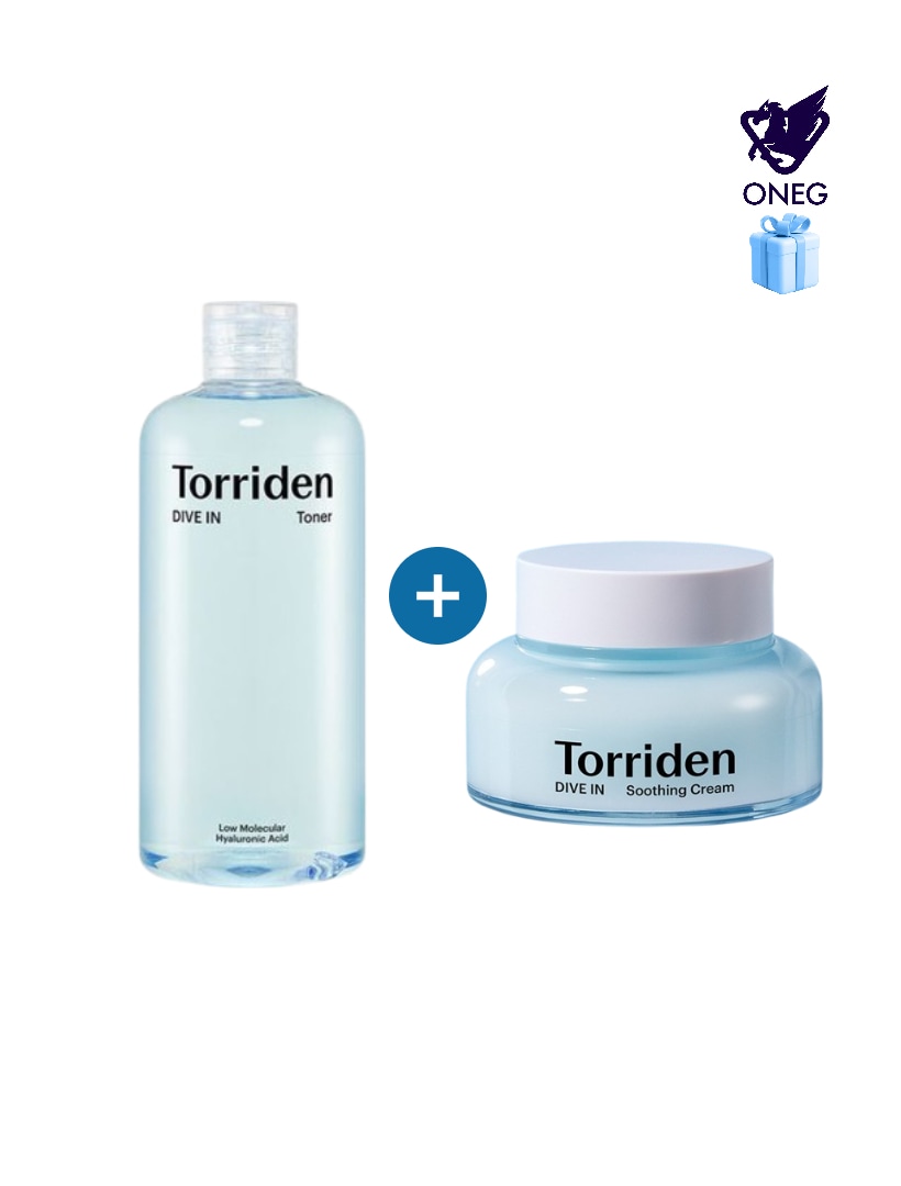 [限定企画セット] ダイブインモイスト集中ケアセット ダイブイン 低分子 ヒアルロン酸 トナー 300ml + スージングクリーム 100ml /水分クリーム/ スキン/ スキン 大容量/ スキンセッ