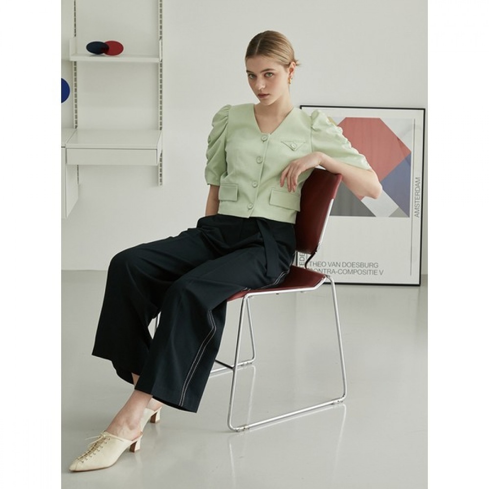 [エゴイスト] ベルト付きピンタックパンツ EN2WP463