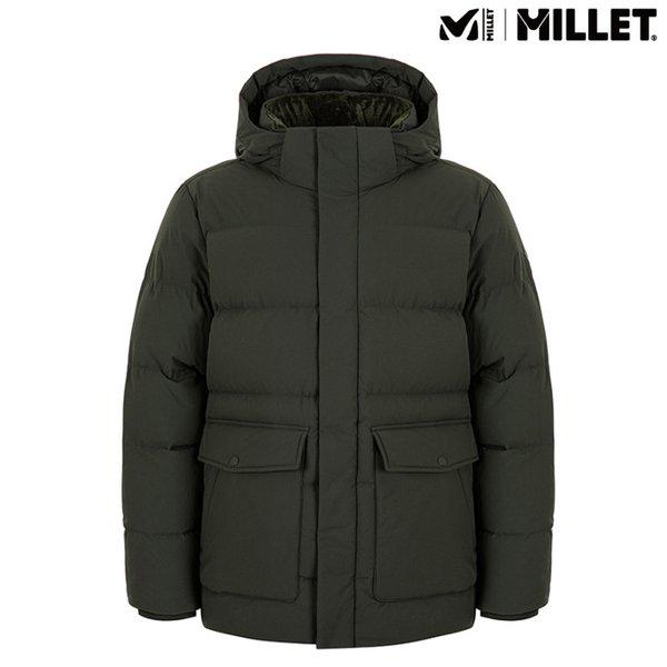 【新商品30％特価】男性用ヘビーグースダウンフード取り外し可能ベロキルティングミドル丈パディングI_US