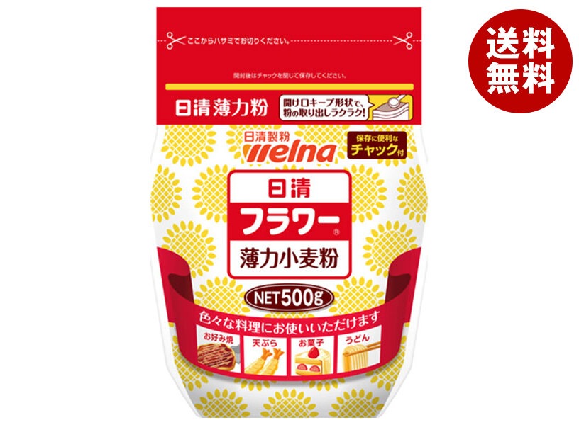 日清ウェルナ 日清 フラワー チャック付 500g＊12袋入＊(2ケース)