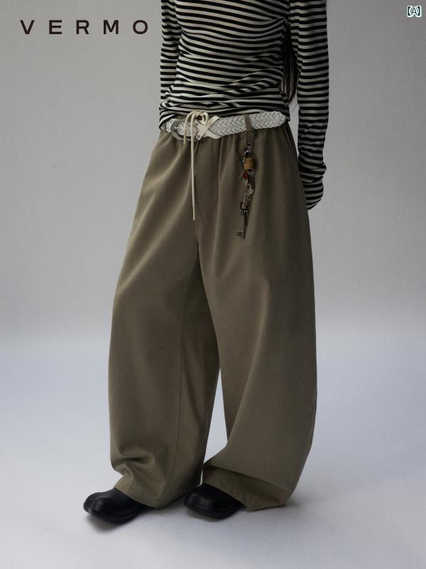 レディース　ファッション　レディースファッション　海外風 秋 リラックス 源 心地 肌触り 立体 パッチポケット テンセル コットン バナナ型 カジュアル パンツ