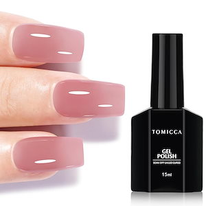 TOMICCA ジェルネイル シアーカラージェル 単色 ダークヌード 透明感ある 15ml UV/LED対応 初心者＆プロ適用 ポリッシュタイプ セルフネイル（ライトパープル）