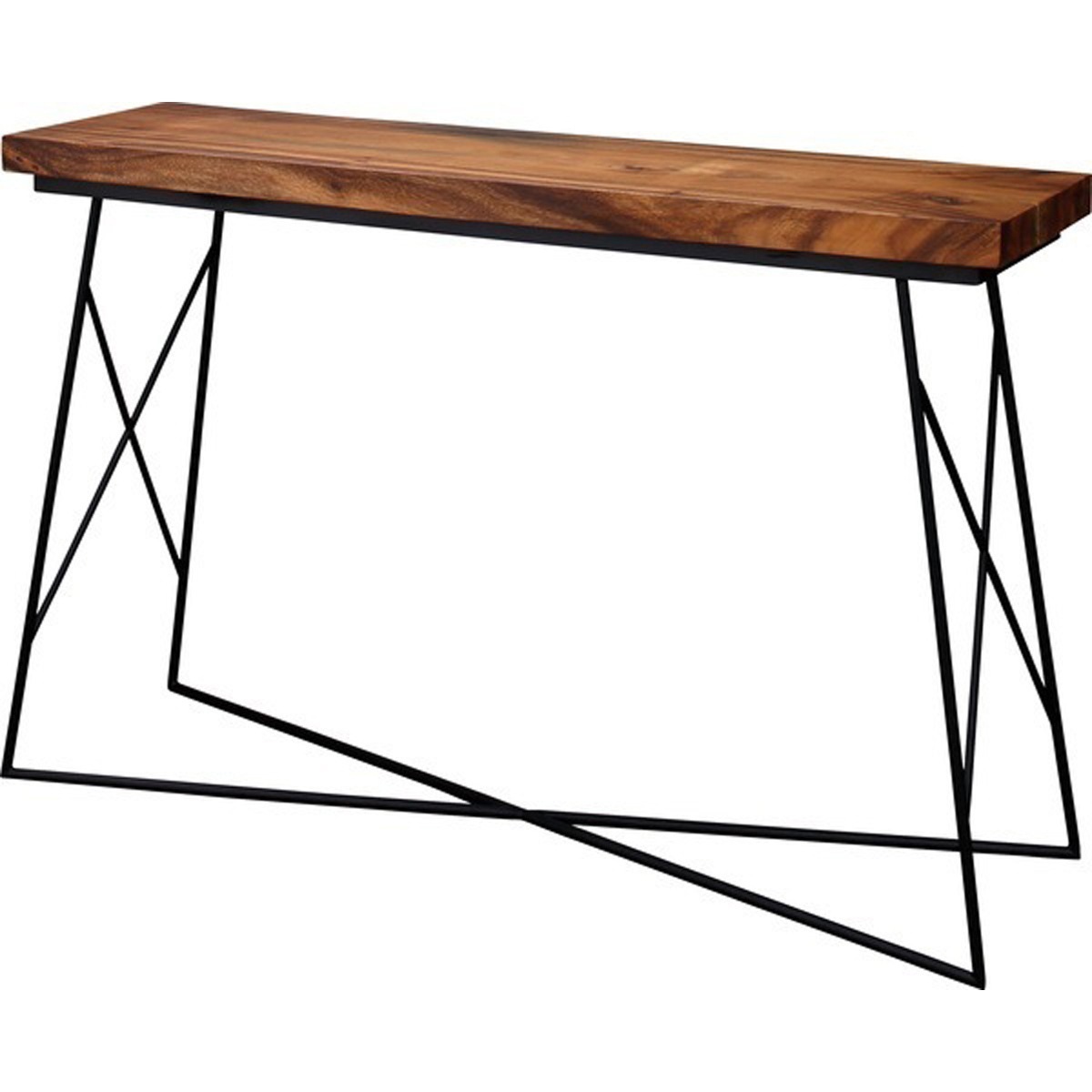 ジェラルド カウンターテーブル 天然木 モンキーポッド ラッカー塗装 スチール 粉体塗装 57,796円