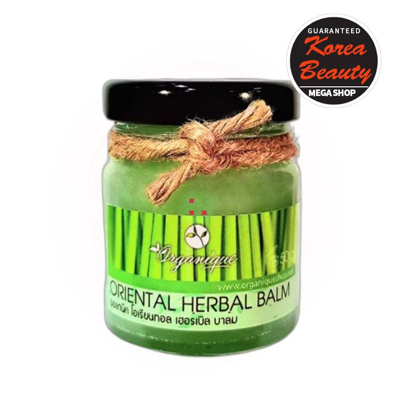 タイヤモンクリームオーガニック（Organique）オリエンタルハーバルナイトレモングラス50gマッサージクリームグリーンガラス瓶6本タイ純正アロマセラピーボディクリーム