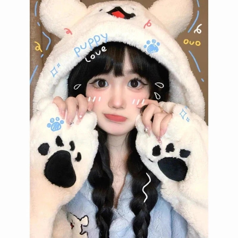冬の新作 大好評 パジャマ ins 着ぐるみパジャマ ルームウェア レディース コーラルフリース かわいい 寝スカートの部屋着 厚手