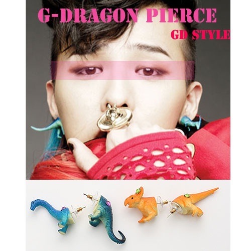 New Bigbang Gd ジヨン スタイル ピアス ドラゴンピアス Dragonpierce Cute Pierce ユニックなピアス アクセサリー 韓流２個セット アクセサリー ジュエリー