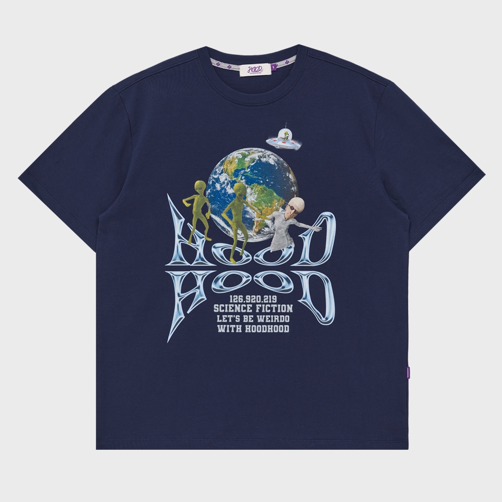 Spacecraft half sleeve tshirts NAVY