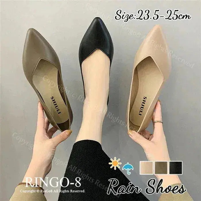 【20点セット】メガ割雨の日も楽しくなるおしゃれな雨晴れ兼用レインパンプス レディース 25－25cm バレエシューズ