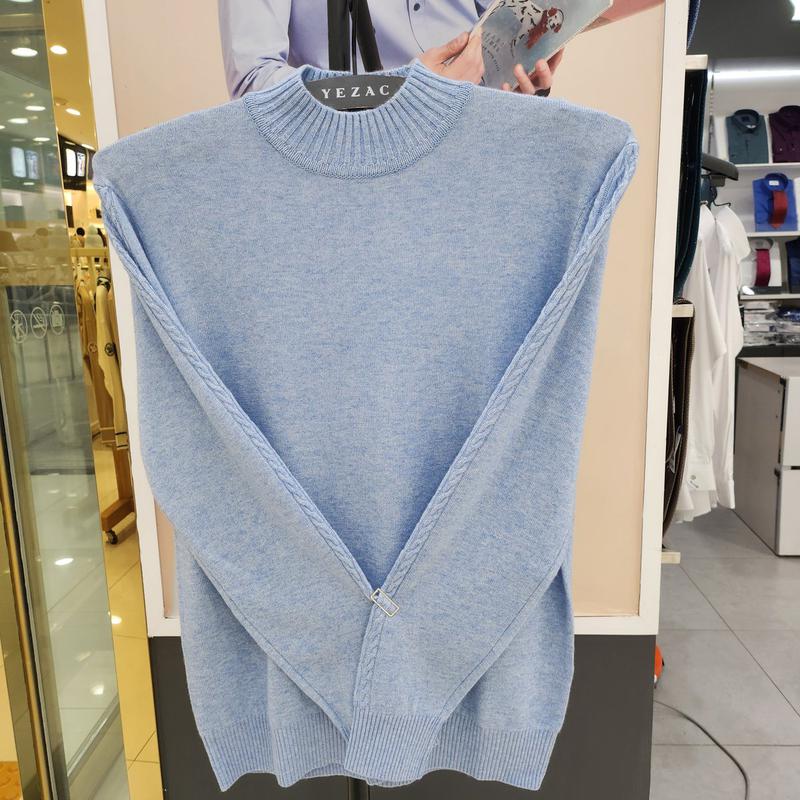 YJ4WCD452 ハーフネック カシミア混紡 暖かいミラーニット