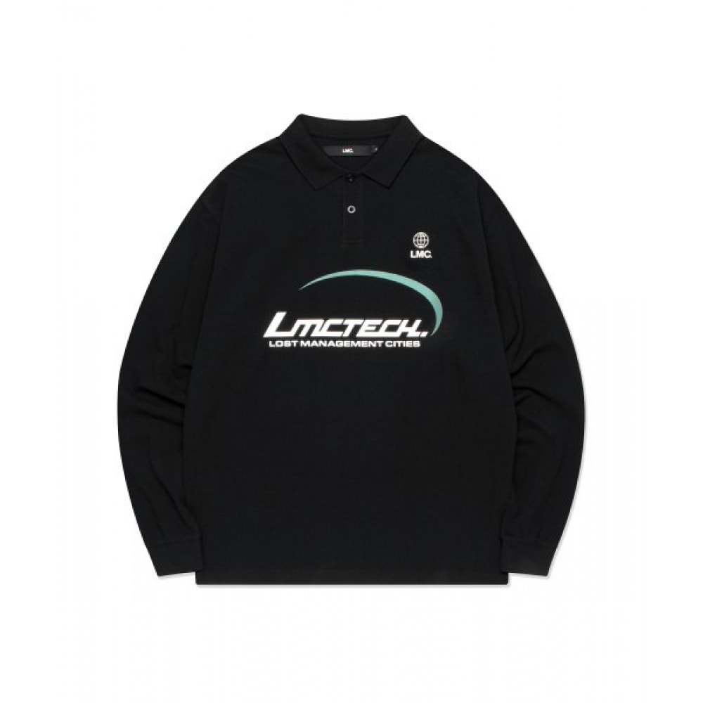 LMC (LMC) テック PK カラーロングシルバー T シャツブラック