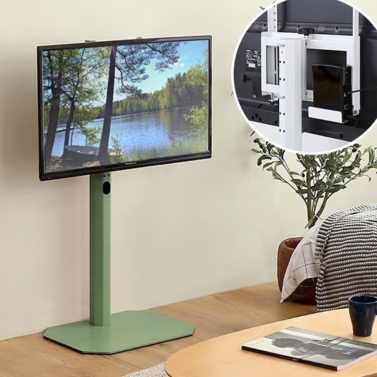 八角テレビスタンド専用 ハードディスクホルダーセット