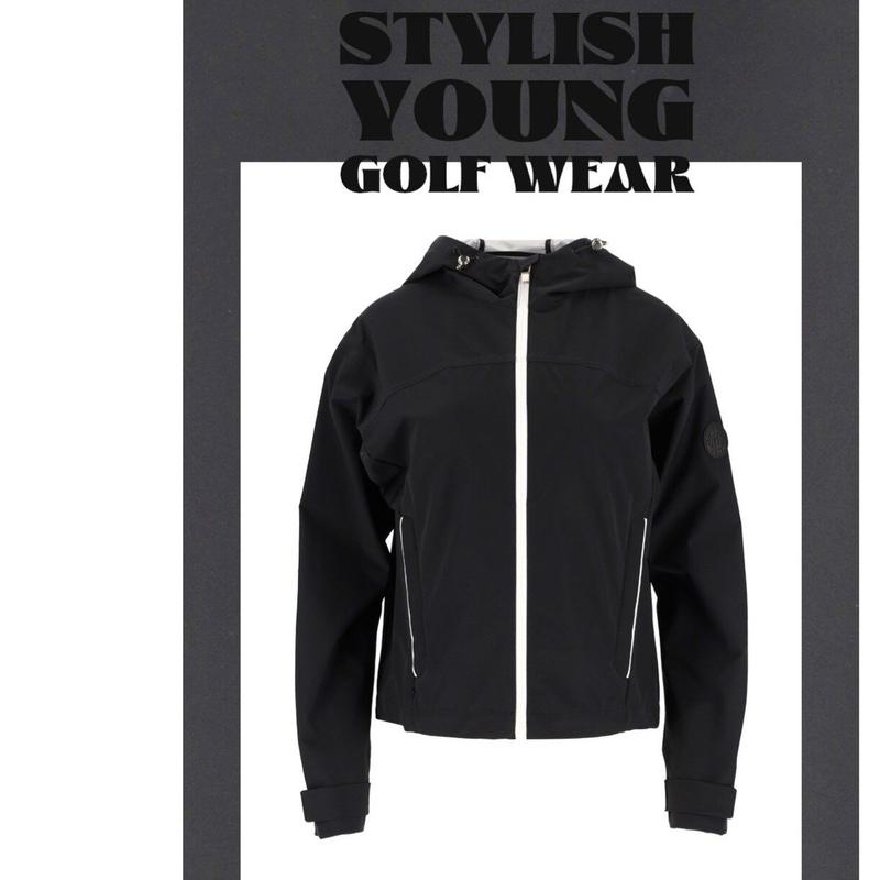 女性カオリフィット生活防水薄手ジャンパー6J61351ブラック,レッド04_CC