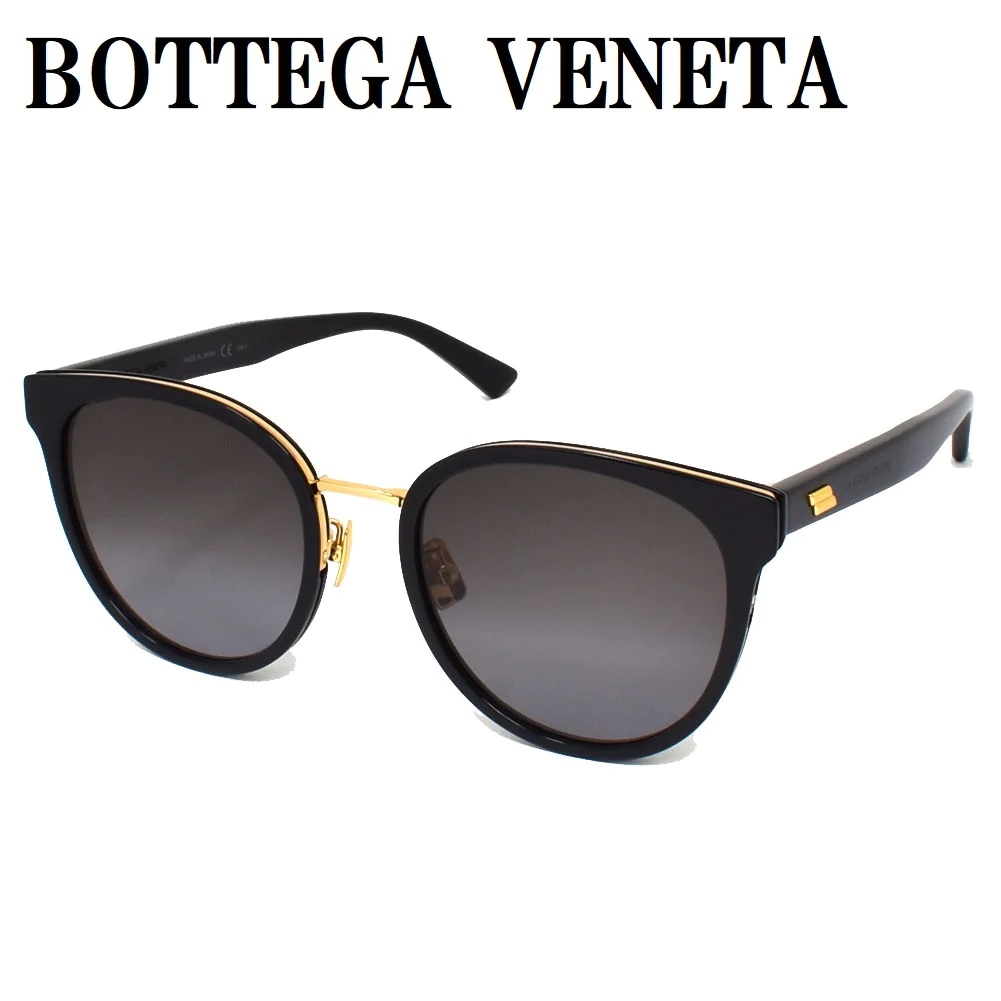 BOTTEGA VENETA国内正規品 BV1081SK 004 サングラス アジアンフィット アイウェア メガネ 眼鏡 UVカット 紫外線カット グレー ブラック