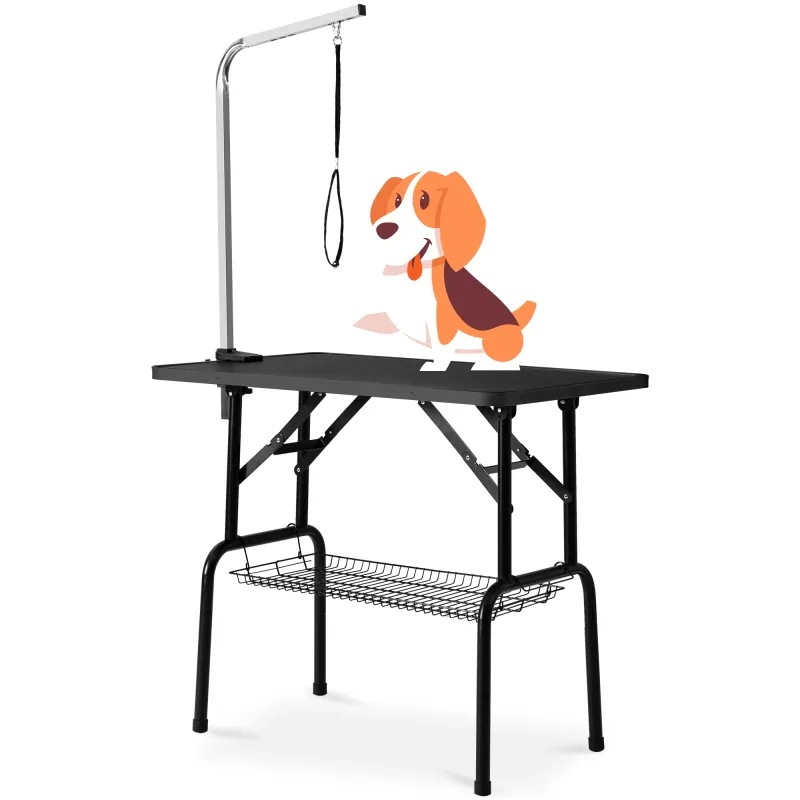 トリミングテーブル 折りたたみ トリミング台 H型アーム棒 頑丈型 多頭