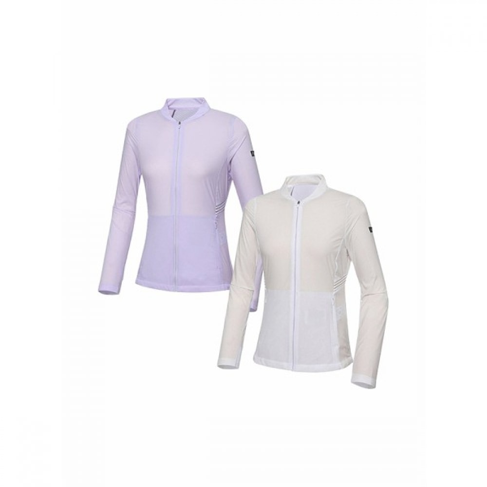 (ワイドアングル) レディース WLメッシュ Eバンド素材ミックスシングルレイヤージャンパー L_WWM22111