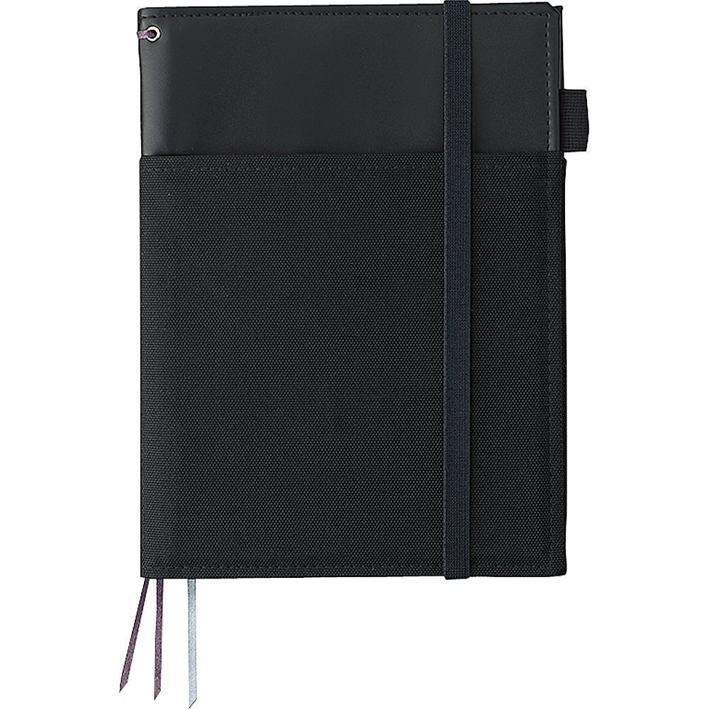 （まとめ買い）カバーノート システミック リングノート対応 A5 レザー調 黒 50枚 ノ-V685B-D [x3]