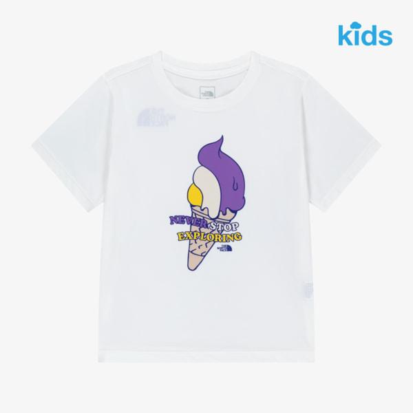 キッズ アイスクリーム 半袖 Tシャツ NT7US19T WHITE