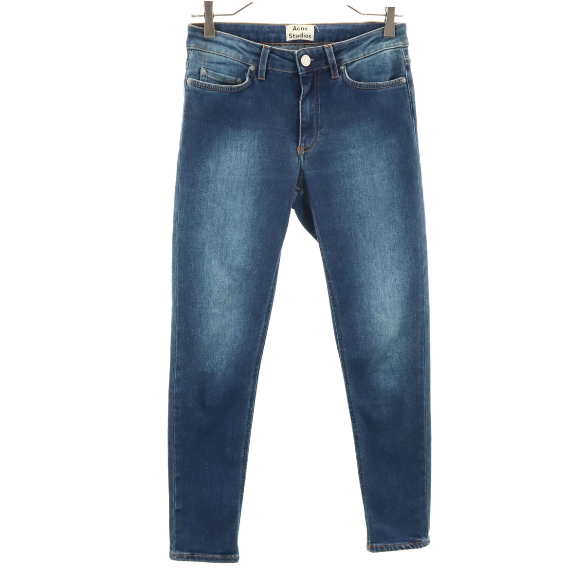 スキニーデニムパンツ W26 ジーパン ストレッチ レディース 古着