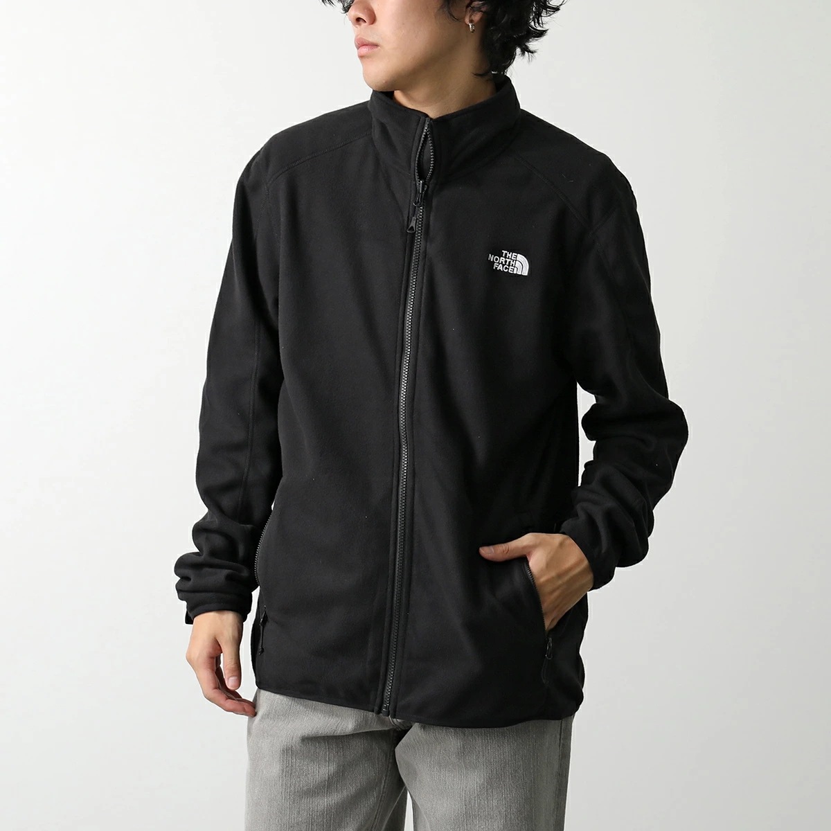 THE NORTH FACE ザノースフェイス フリースジャケット M RESOLVE FLEECE FZ NF0A4M9S メンズ 長袖 ロゴ JK3/TNF-BLACK