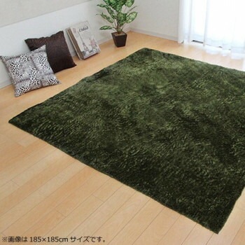 ラグ カーペット 『ラルジュ』 グリーン 約130x185cm（ホットカーペット対応） 3958909