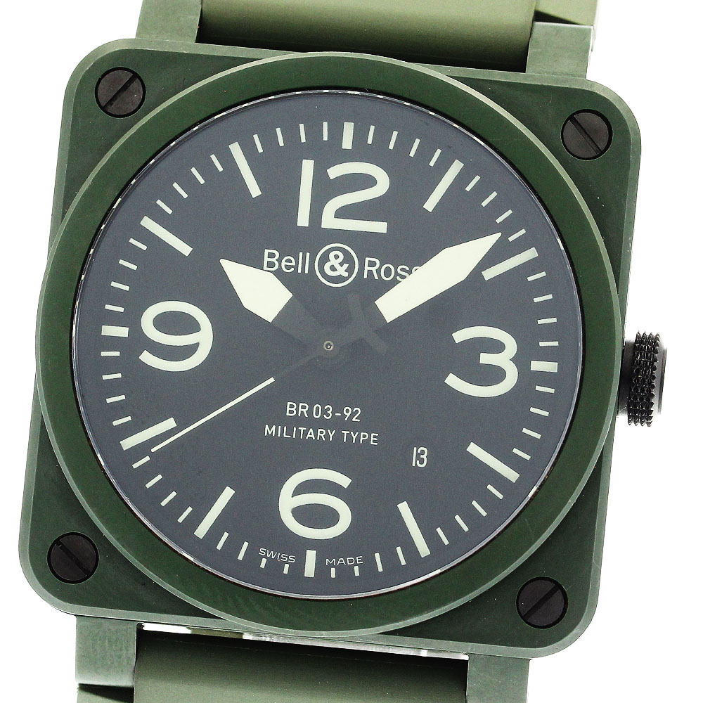 ベル＆ロス Bell＆Ross BR03-92-CK ミリタリー デイト 自動巻き メンズ _882630【中古】 146,150円