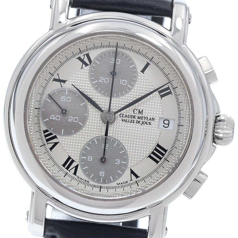 クロードメイラン Claude Meylan クロノグラフ デイト 自動巻き メンズ 良品 _955302【中古】
