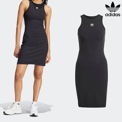 【adidas】TANK DRESS タンク ワンピース アディカラー デニム スリーストライプス タンクワンピース